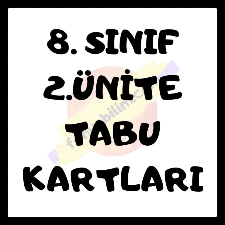 8.SINIF 2.ÜNİTE FEN KART OYUNLARI | FENUS BİLİM